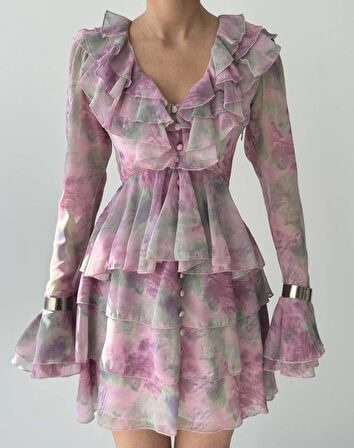 Elose Fırfırlı Elbise