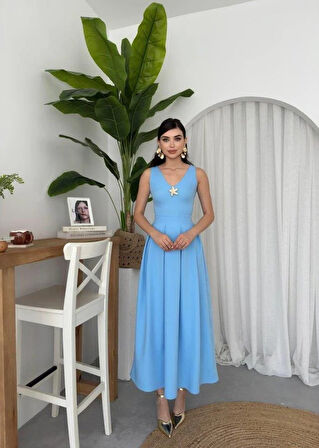 Late Yıldız Detaylı Elbise