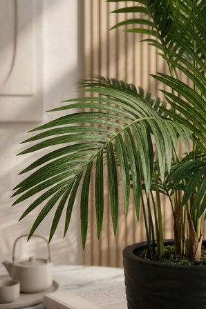 AREKA 150 CM 12 YAPRAK YAPAY AĞAÇ 56X30X20 ANTRASİT KUMSAL SAKSI
