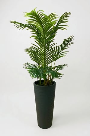 AREKA 150 CM 12 YAPRAK YAPAY AĞAÇ 56X30X20 ANTRASİT KUMSAL SAKSI