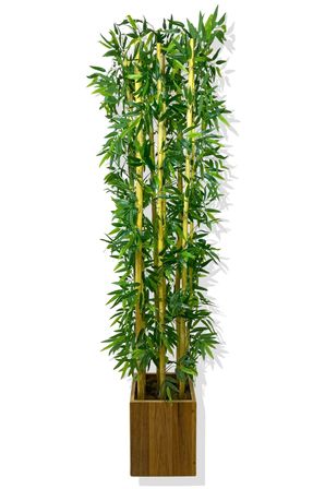 Bambu Yapay Ağaç 200 Cm 9 Adet Ahşap Saksıda