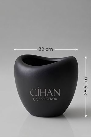 Lüks Lale Tasarım Plastik Saksı 15L – 32x28.5 cm UV Korumalı