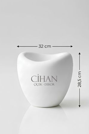 Lüks Lale Tasarım Plastik Saksı 15L – 32x28.5 cm UV Korumalı