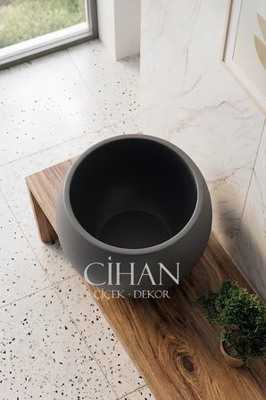 30 cm plastik küre çiçek saksısı