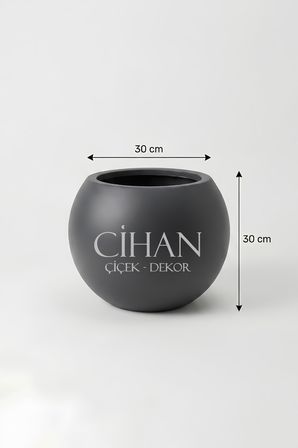 30 cm plastik küre çiçek saksısı