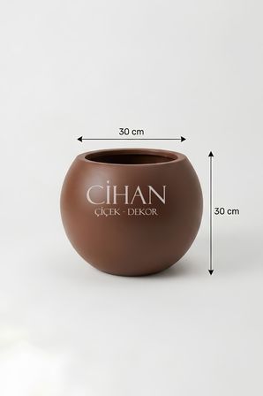 30 cm plastik küre çiçek saksısı