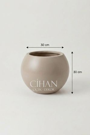 30 cm plastik küre çiçek saksısı