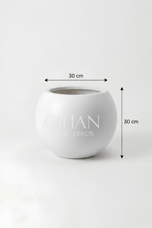 30 cm plastik küre çiçek saksısı