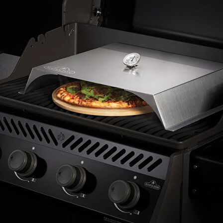 Napoleon Termometreli Pizza Kapağı Paslanmaz Çelik