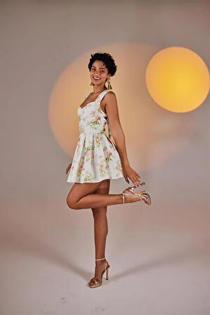 Markano Romance Mini Elbise Pembe