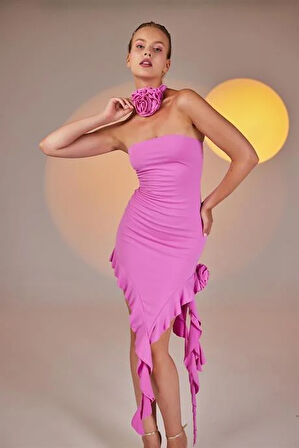 Markano Rosanna Elbise Pembe