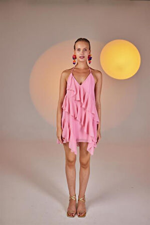 Markano Capri Elbise Pembe