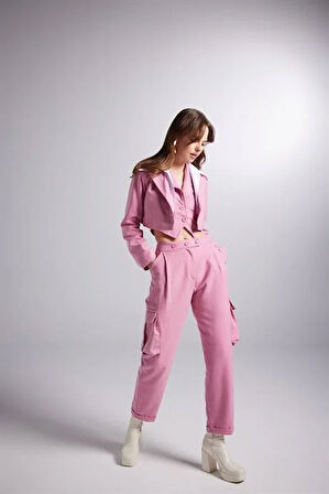 Markano Kira Pantolon Pembe