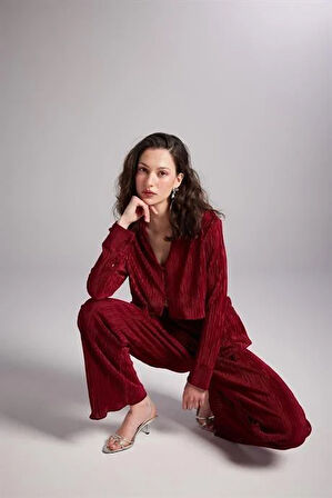 Markano Comfy Pantolon Bordo