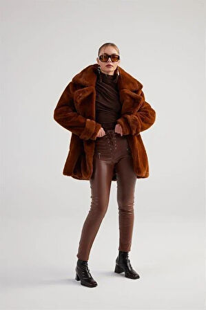 Markano Gina Deri Pantolon Kahve