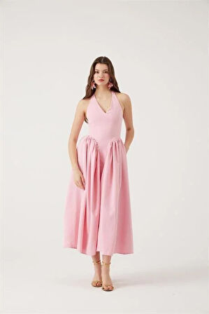 Markano Ophelia Elbise Pembe