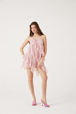 Markano Lea Elbise Pembe