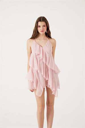Markano Lea Elbise Pembe