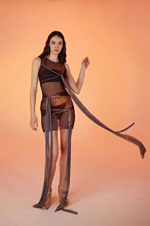 Markano Wrap Elbise Kahve