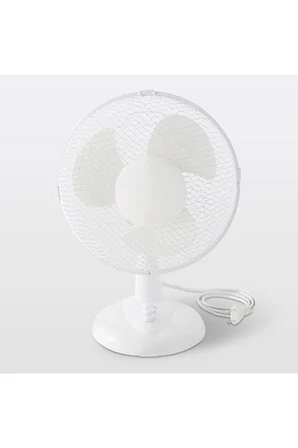 23 cm 2 Kademeli Masa Üstü Vantilatör 30W Beyaz