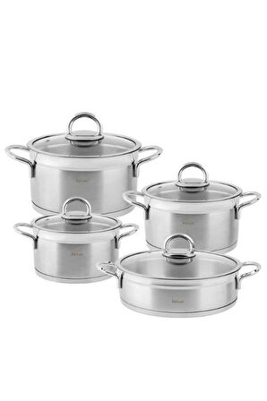 Hisar Orion 8 Parça Çelik Tencere Seti