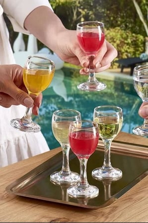 Bistro Likör, Kahve Yanı Su Bardağı 6'lı 60 cc 44134