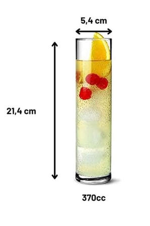 41716 Pub Uzun 6 lı Kokteyl ve Bira Bardağı 370cc