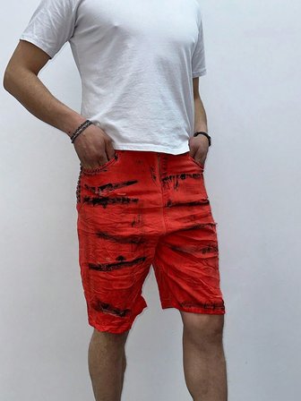 Street Style Hafif Esnek Erkek Jean Şort