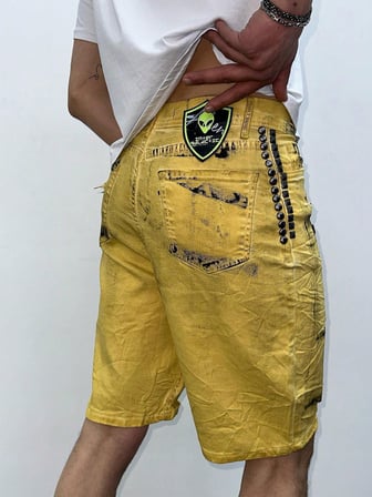 Street Style Hafif Esnek Erkek Jean Şort