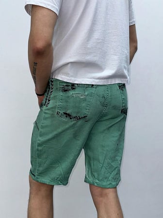 Street Style Hafif Esnek Erkek Jean Şort