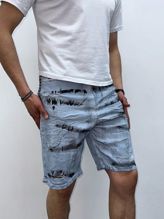 Street Style Hafif Esnek Erkek Jean Şort
