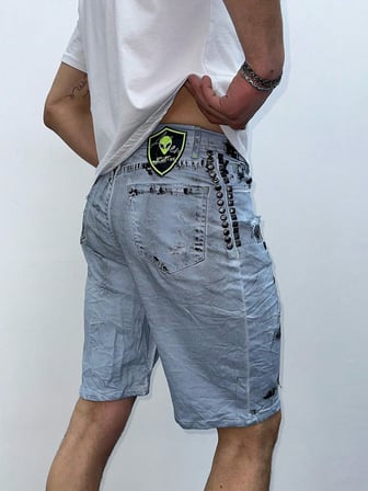 Street Style Hafif Esnek Erkek Jean Şort