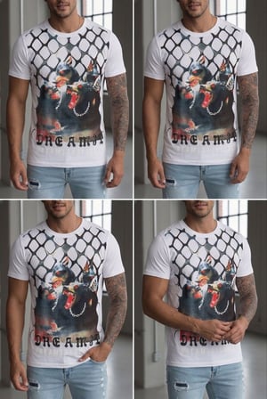 Erkek Tasarım Baskılı Streetwear Kısa Kollu Tişört