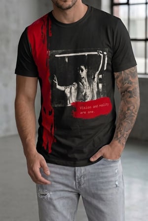 Erkek Sinematik Grafik Baskılı Streetwear Tişört