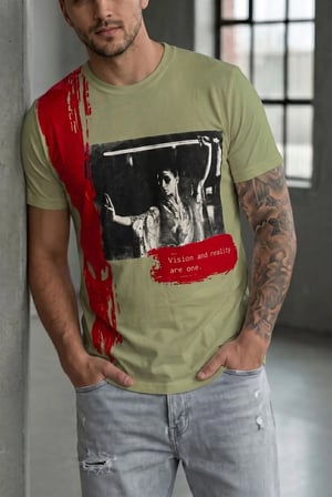 Erkek Sinematik Grafik Baskılı Streetwear Tişört