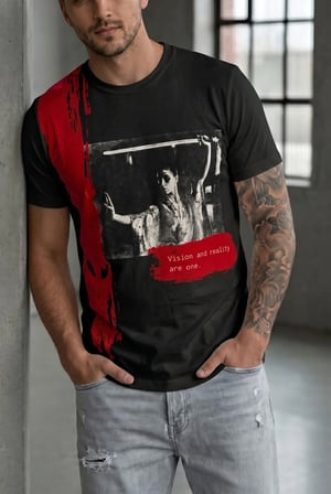 Erkek Sinematik Grafik Baskılı Streetwear Tişört