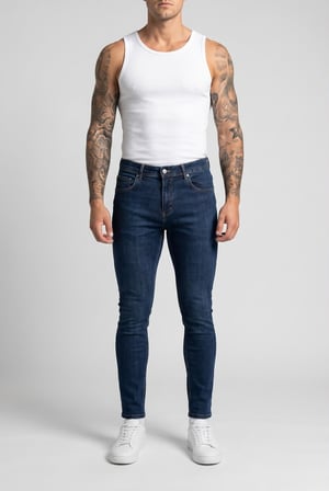 Erkek Skinny Jean Dar Paça Pantolon
