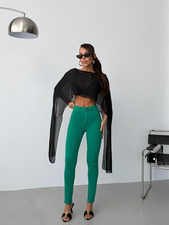 Kadın Yüksek Bel Skinny Jean Pantolon – Esnek vücuda oturan