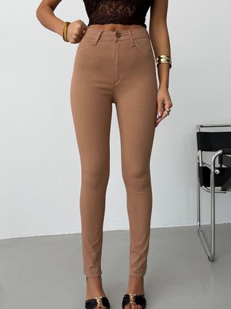 Kadın Yüksek Bel Skinny Jean Pantolon – Esnek vücuda oturan