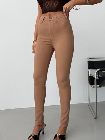 Kadın Yüksek Bel Skinny Jean Pantolon – Esnek vücuda oturan