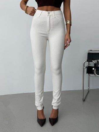Kadın Yüksek Bel Skinny Jean Pantolon – Esnek vücuda oturan