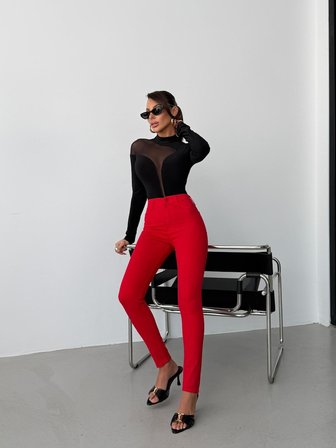 Kadın Yüksek Bel Skinny Jean Pantolon – Esnek vücuda oturan