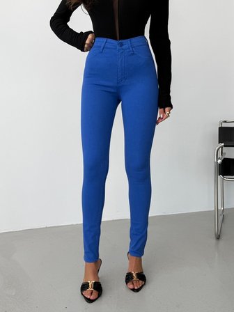 Kadın Yüksek Bel Skinny Jean Pantolon – Esnek vücuda oturan