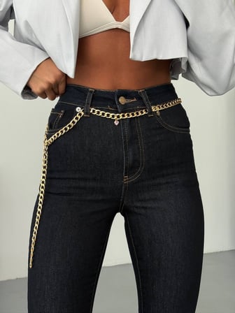 Yüksek Bel Flare Jean İspanyol Paça Pantolon