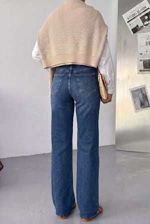 HerTon Yüksek Bel Siyah Wide Leg Pantolon – İspanyol Paça, %98 Pamuk Cotton, Şık ve Modern Kadın Jean