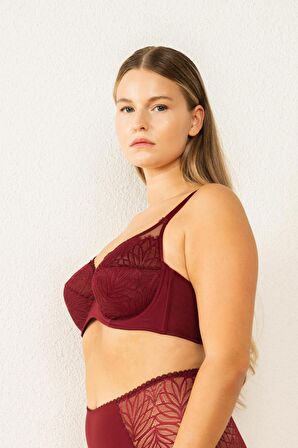 Magic Form Dantelli Tüllü Süngersiz Toparlayıcı Sütyen 6485