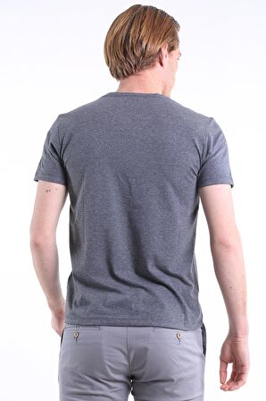 İntersivin Slim Fit Pamuklu V Yaka Erkek T-Shirt