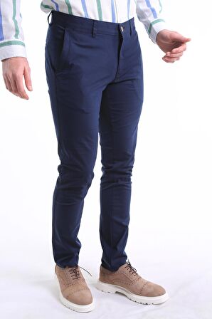 İntersivin Yazlık Lacivert Slim Fit Erkek Pamuklu Pantolon