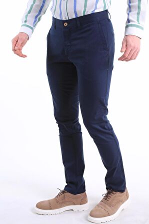 İntersivin Yazlık Lacivert Slim Fit Erkek Pamuklu Pantolon