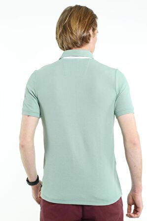 İntersivin Slim Fit Polo Yaka Cepsiz Dokulu Erkek T-Shirt